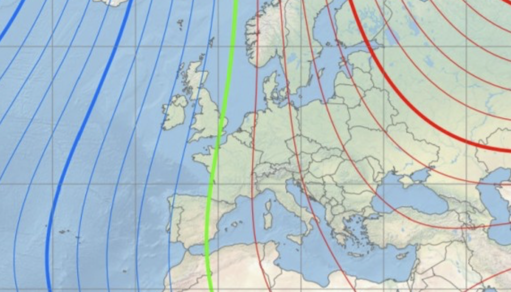 Diferencia entre norte verdadero y norte magnético